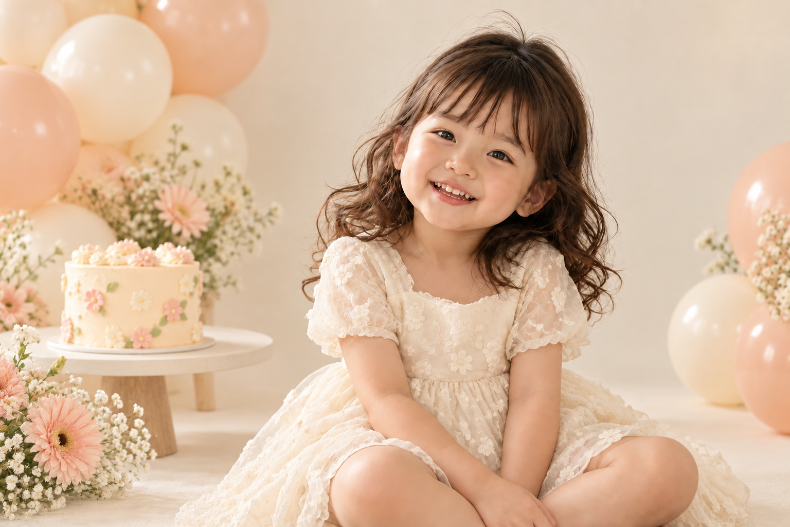 Cùng bé trong set studio sinh nhật